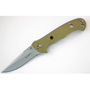 Columbia River Knife & Tool Hammond Cruiser Folding Knife with Stainless Steel Blade and OD Green Zytel Handles